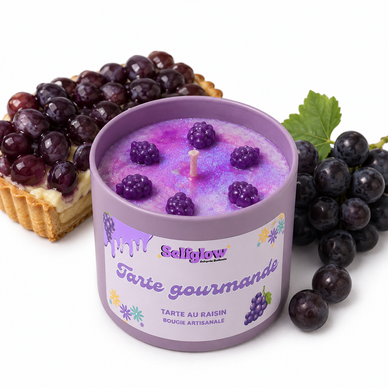 Bougie - tarte au raisin - picnic glow
