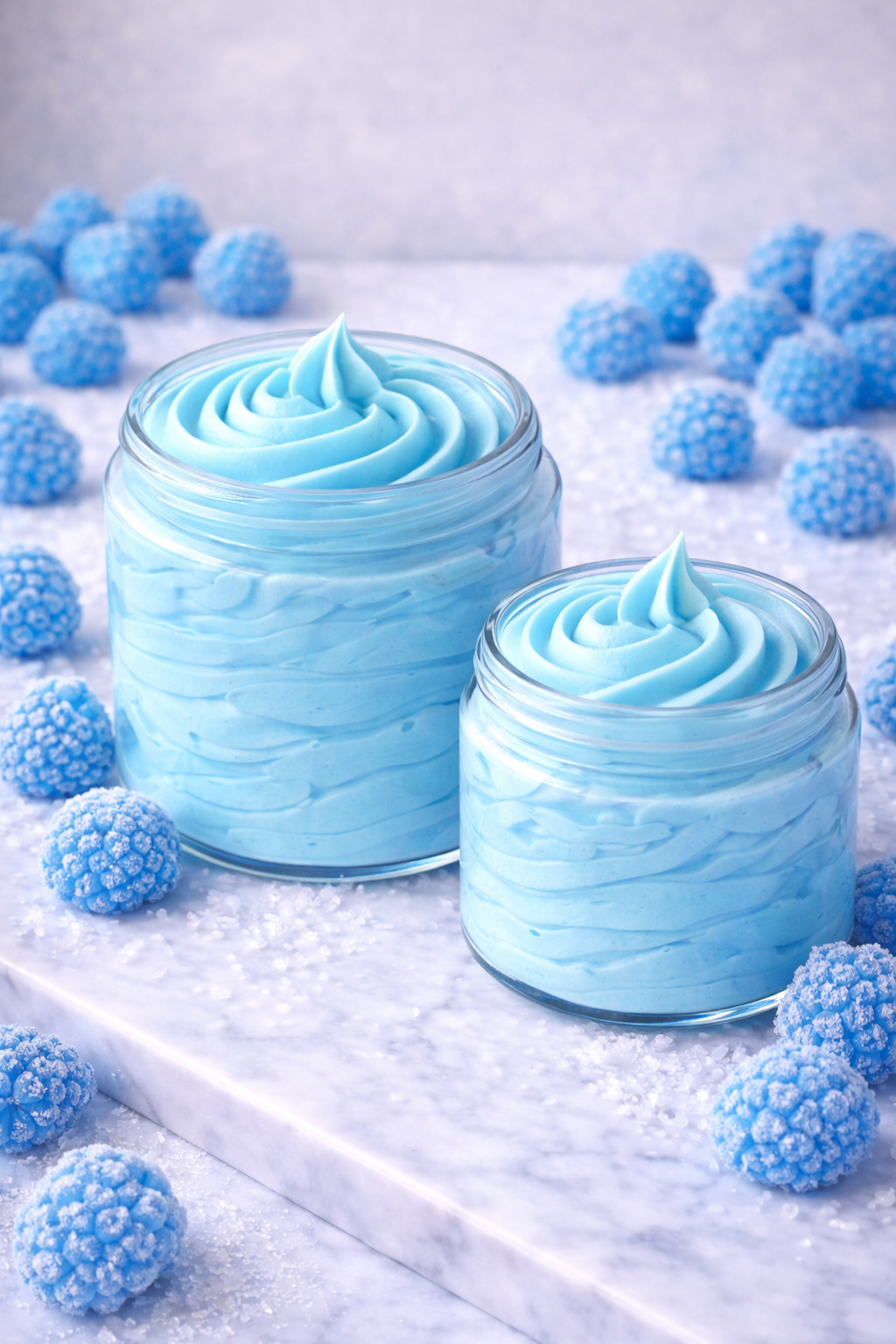 Savon fouetté - framboise bleu