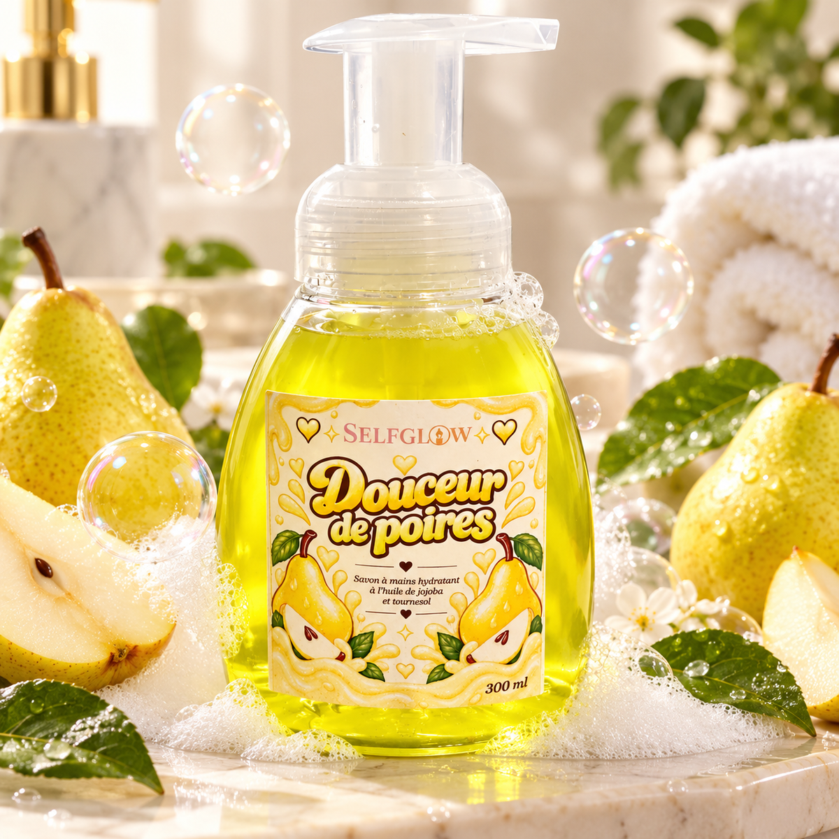 Savon à mains hydratant XXL - douceur de poires -
