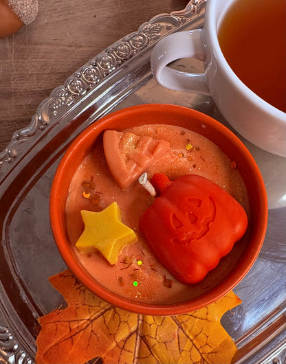 Bougie artisanale -  chai vanille , citrouille et caramel