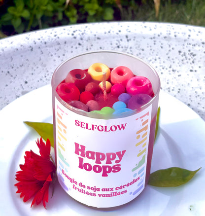 Bougie de soja artisanale luxe  -  Happy loop