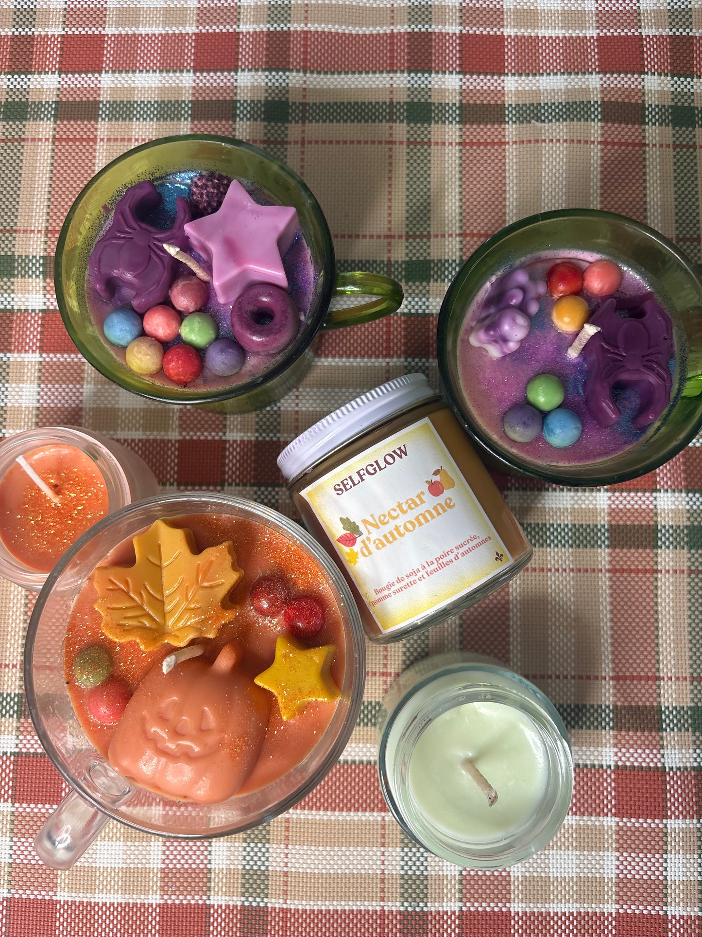 Bougie artisanale verte halloween (édition limitée exclusive)