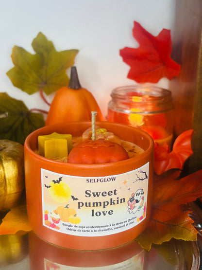 Bougie artisanale -  chai vanille , citrouille et caramel