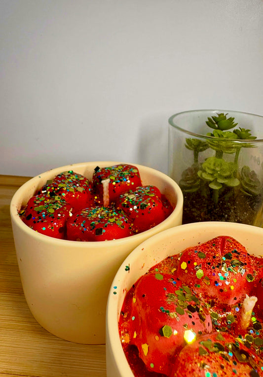 Le pommier🍎- bougie artisanale relaxante - céramique décos - dernière chance!🍀
