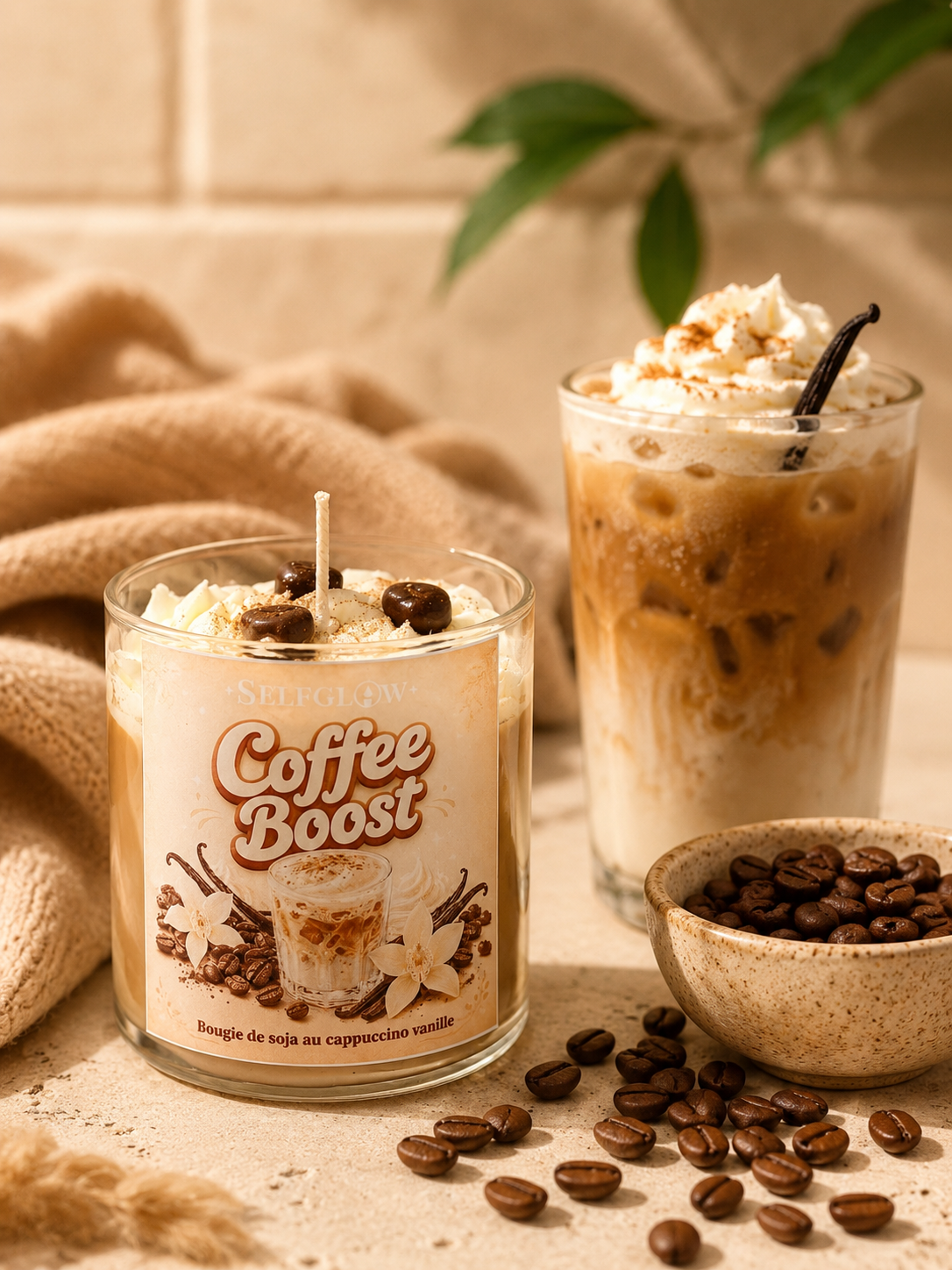 Bougie - cappucino glacé à la vanille