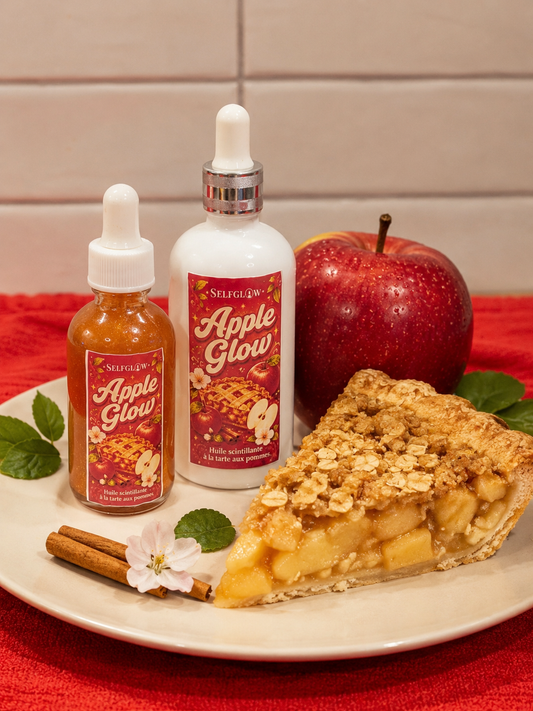 Huile scintillante hydratante pour le corps - tarte aux pommes