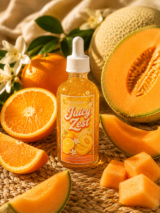 Huile scintillante hydratante pour le corps - creamsicle à l’orange et cantaloups