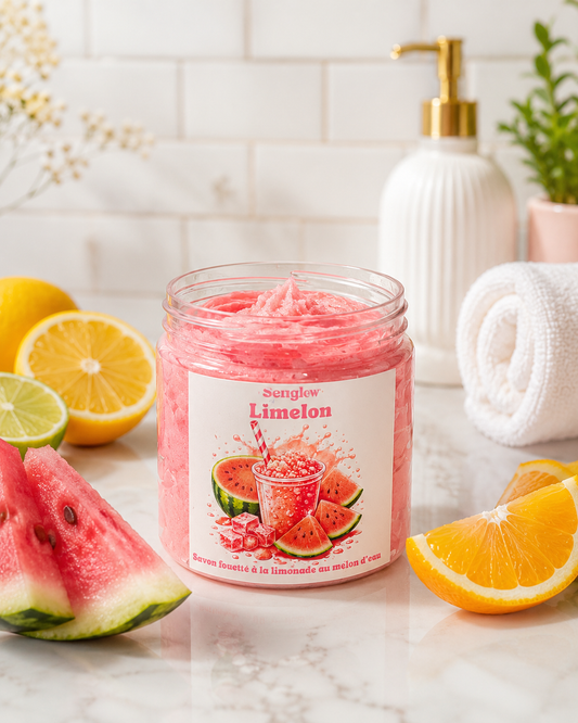 Savon fouetté hydratant - melons d’eaux et agrumes
