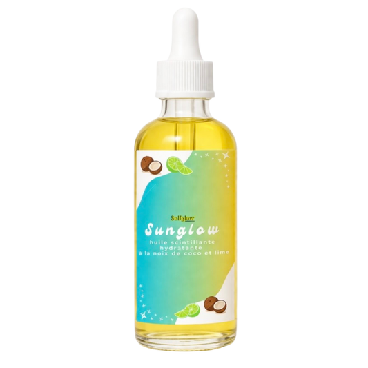 Huile scintillante hydratante pour le corps - coco love - prévente