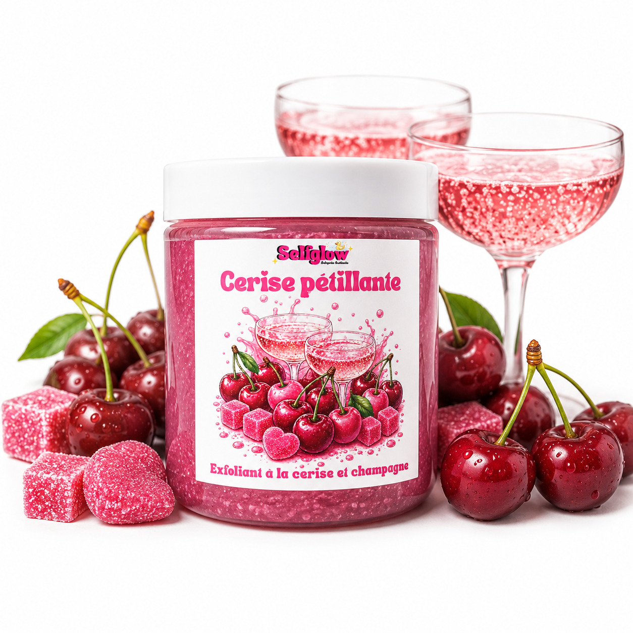 Exfoliant hydratant cerise champagne -
