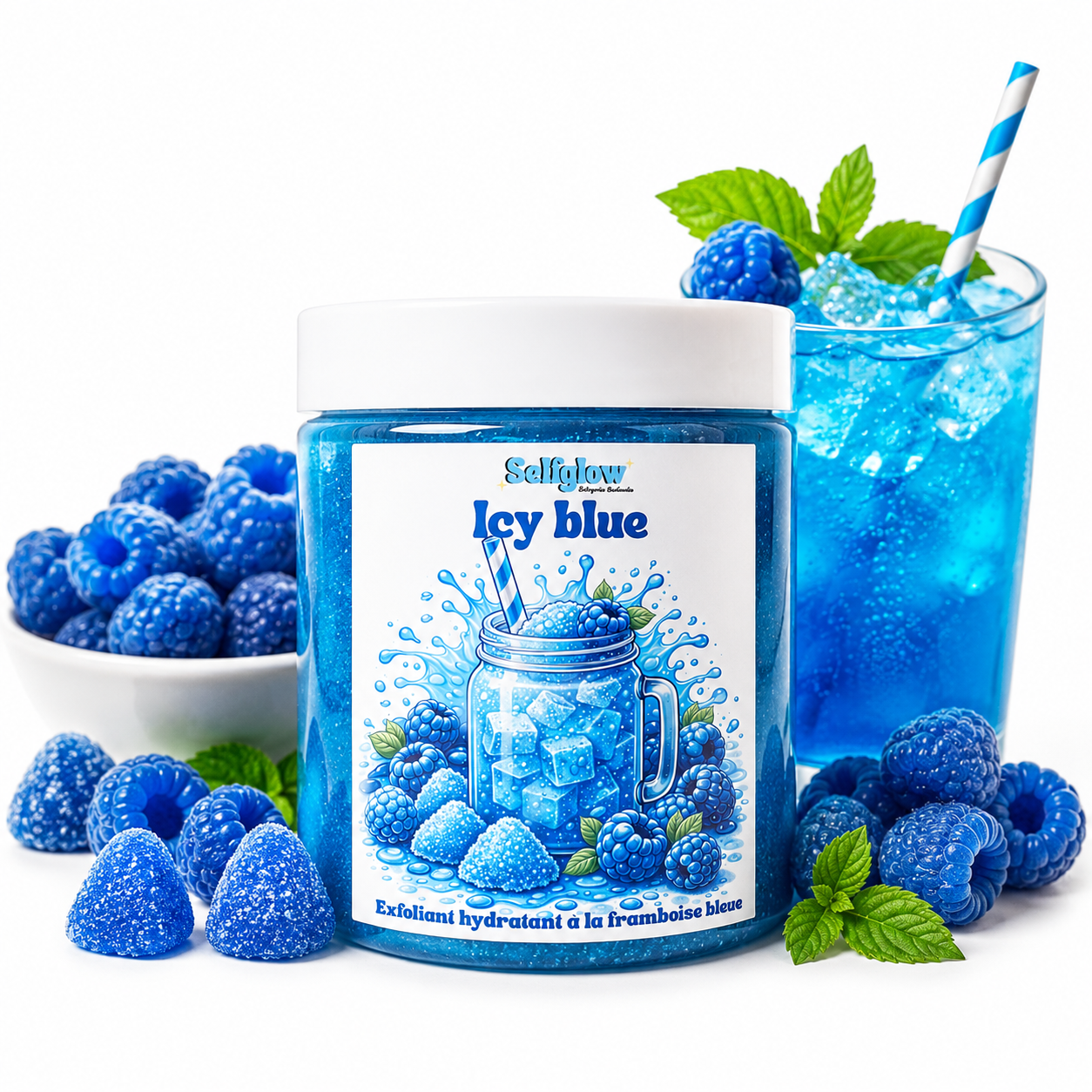 Exfoliant hydratant framboise bleue