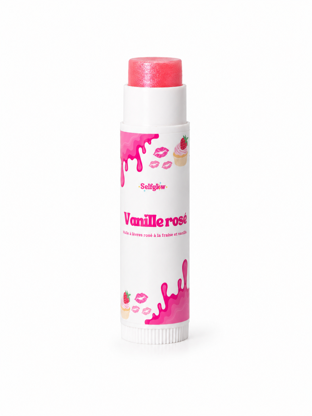 Huile à lèvres - Vanille rosé 🍓🌸