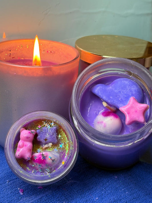 Louna - bougie artisanale régulière et grand format relaxante - décos astrales