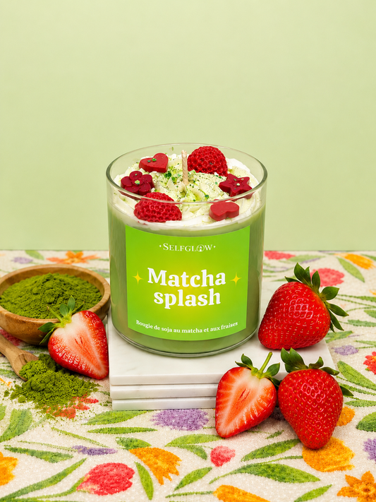 Bougie deluxe - matcha splash 🍵🍓
