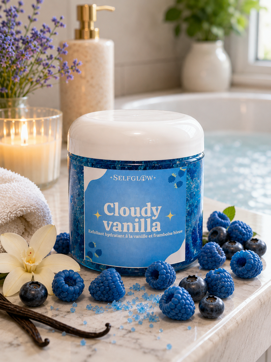 Exfoliant hydratant corps - vanille framboise bleue -