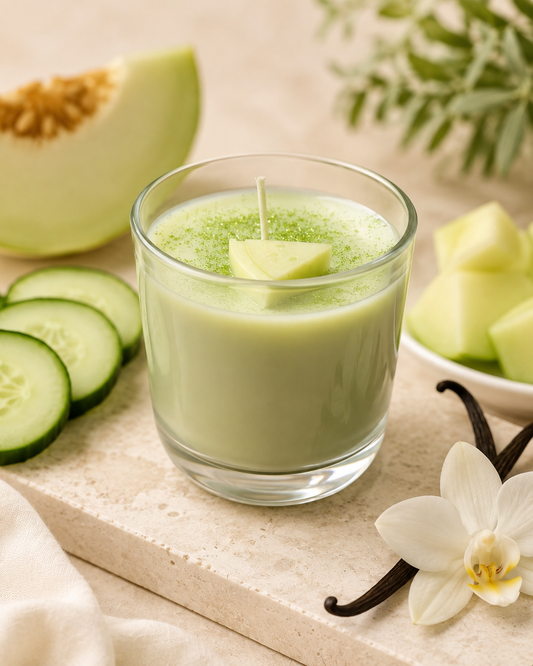 Bougie - melons/ concombres - vanille