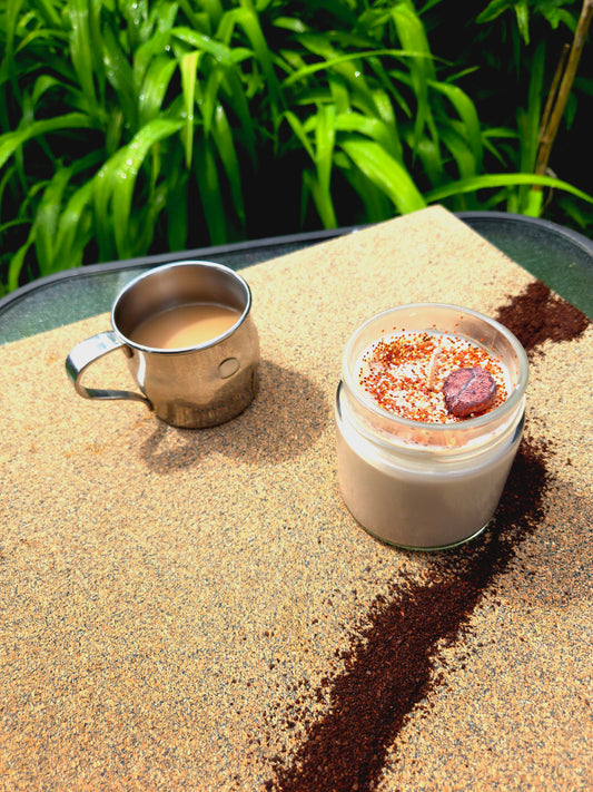 Cappucino - bougie artisanale - Cappucino glacée vanillé et caramel - dernière chance !